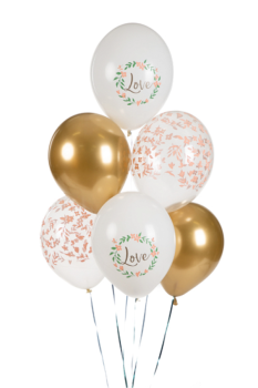 Preview: Latexballons - SET: Love Blumen - je ø 30cm